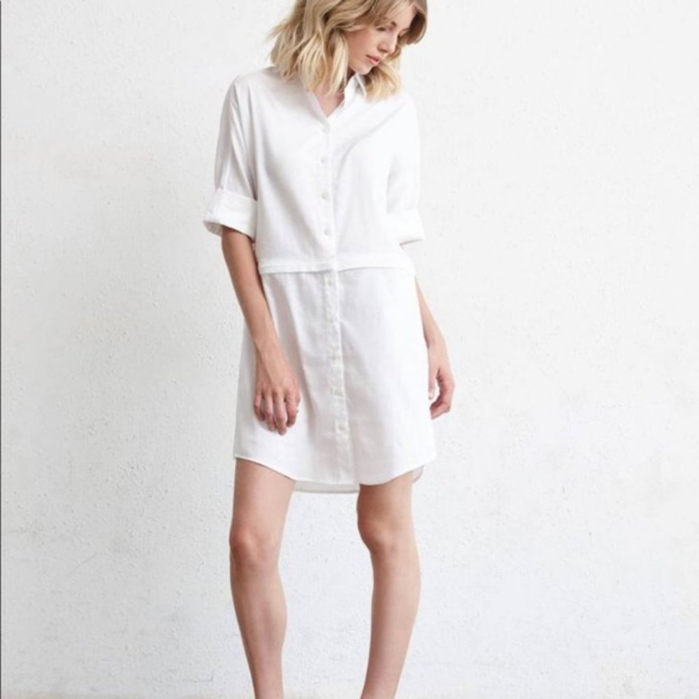 RARE Vetta White Shirtdress - Sz. M - EUC
